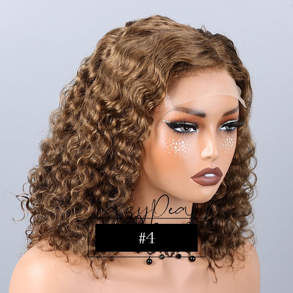 Pre Plucked Water Wave Closure Lace Front Wig for Women