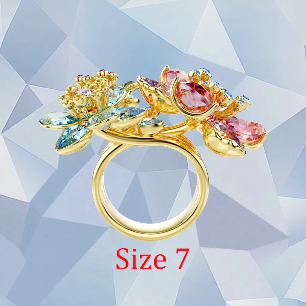 Gold Plated Zirconia Crystal Pendant Set for Women