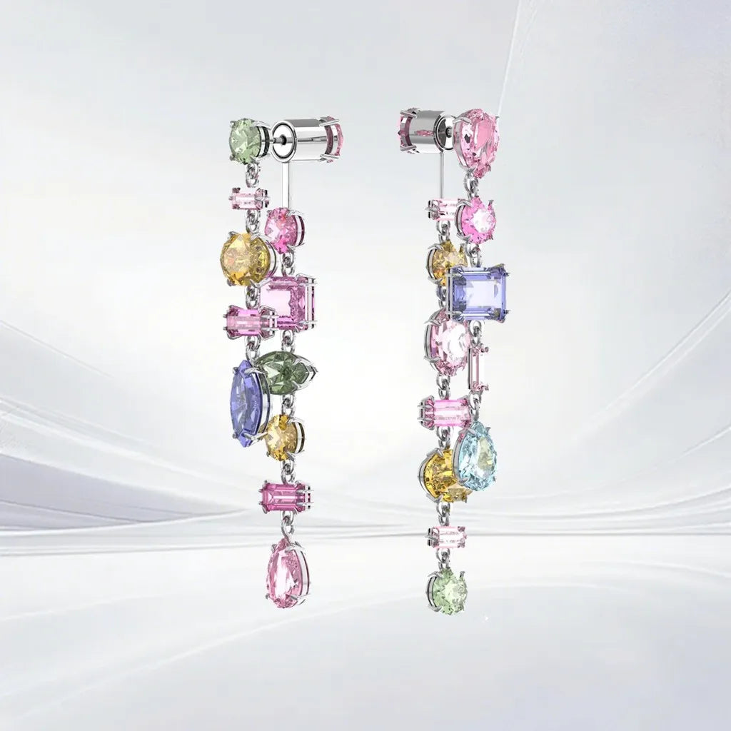 Gold Plated Mixed Cut Crystal Jewelry Set for Women