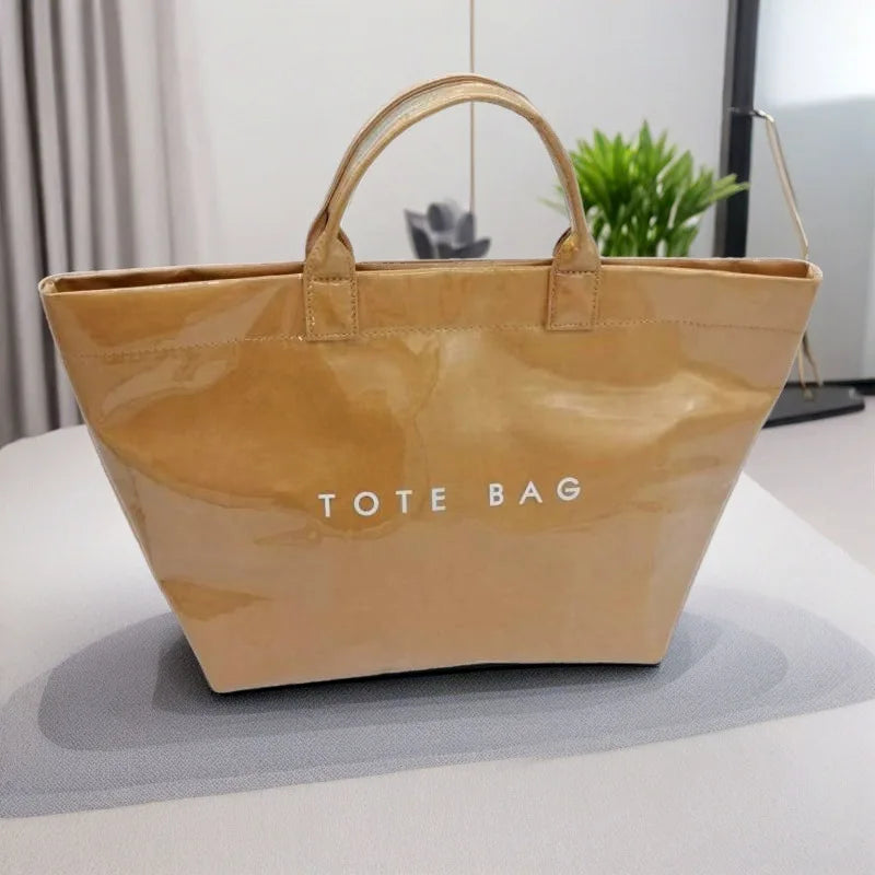 Women's large capacity fashionable shoulder bag, women's stylish shopping bag, women's casual hand-held tote bag