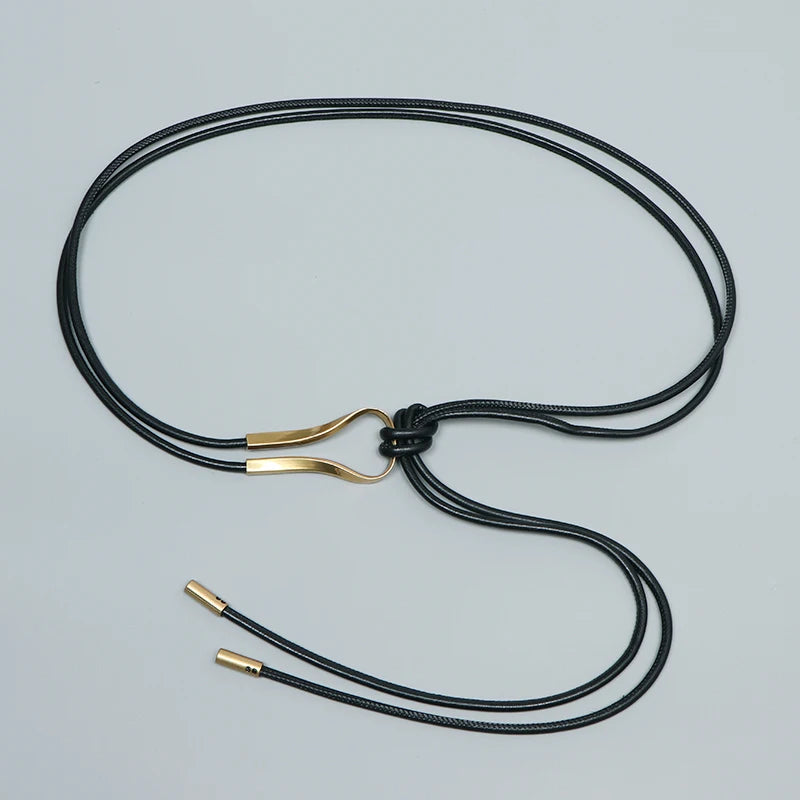Fashion Braided Gold Knot Waist Chain Belt for Women
