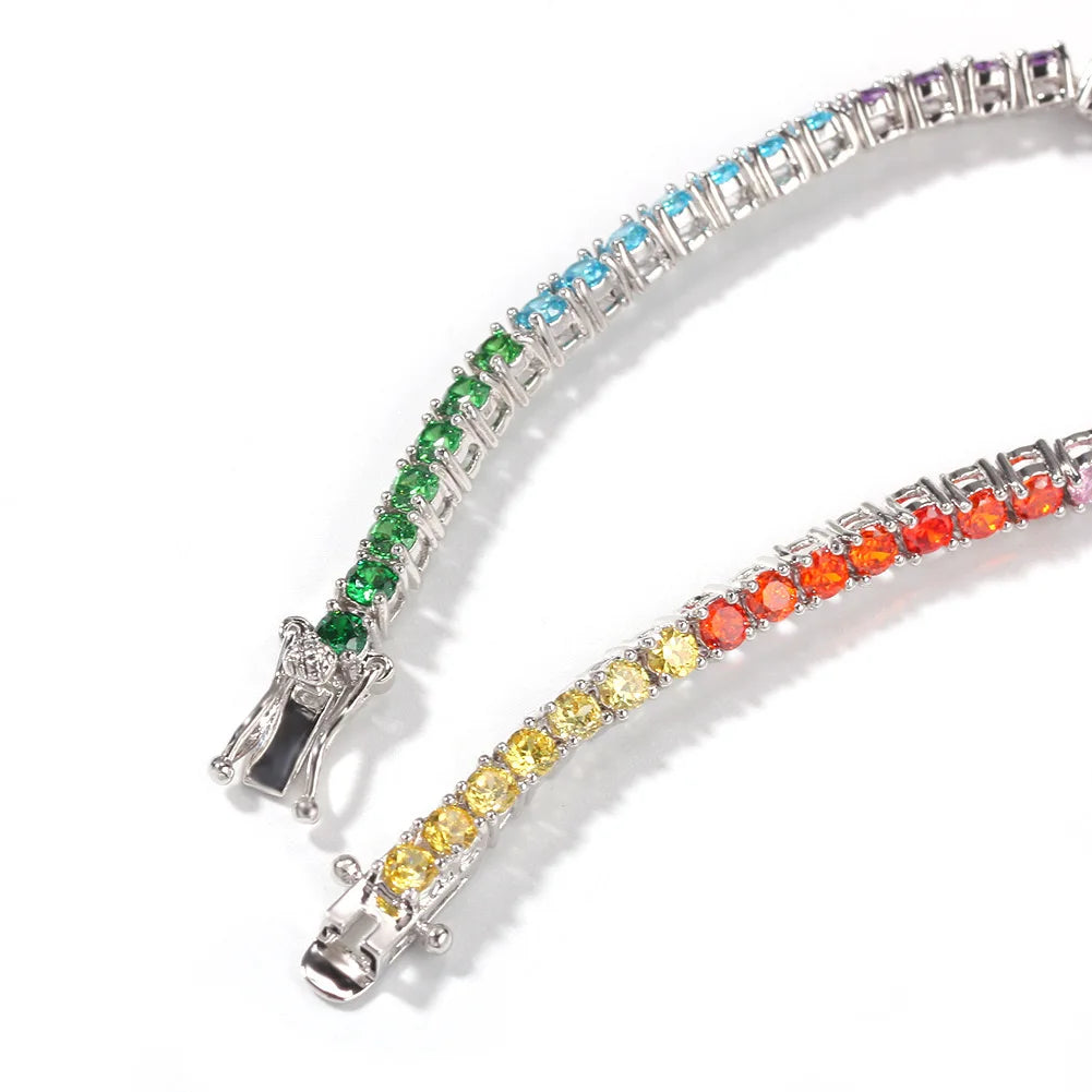 Rose Gold Plated Zircon Sterling Silver Bangle for Women