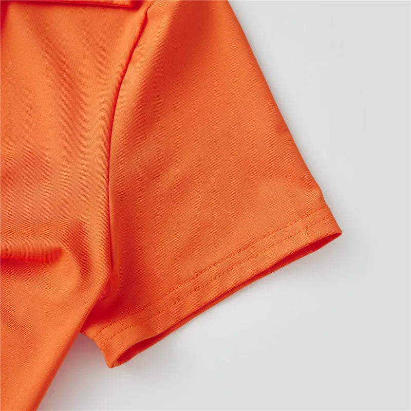 Velma Inspired Orange Three Piece Costume Set for Women