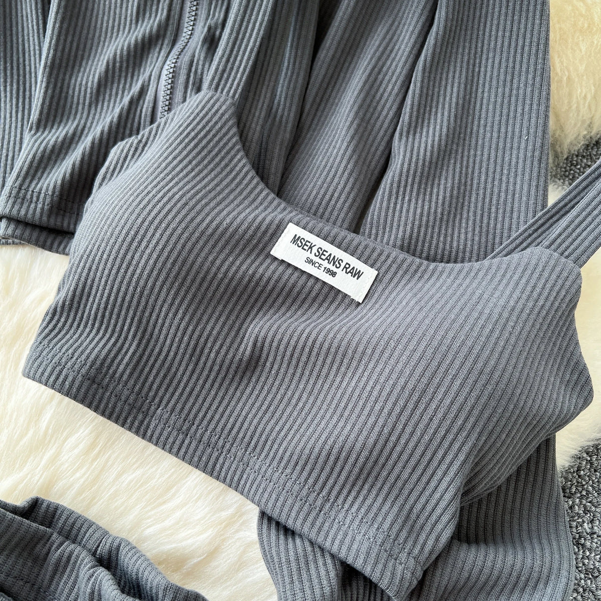 Sporty Three Piece Hoodie, Camisole and Pants Set for Women