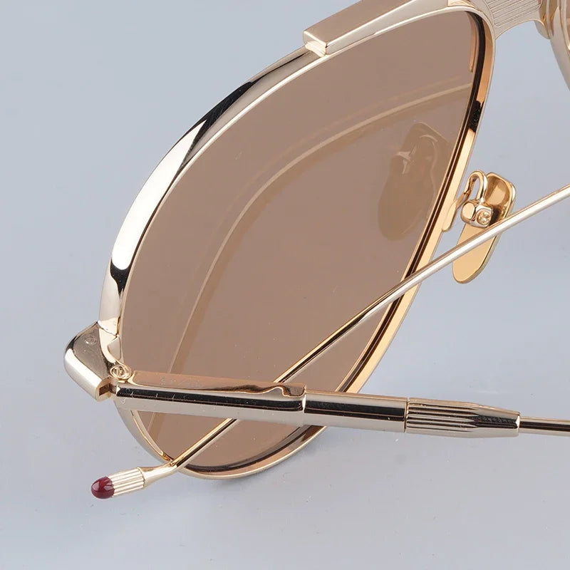 Vintage Oval Alloy Sunglasses