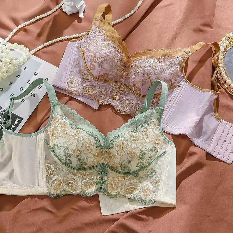 Breathable Seamless Lace Comfort Plus Size Bra for Women