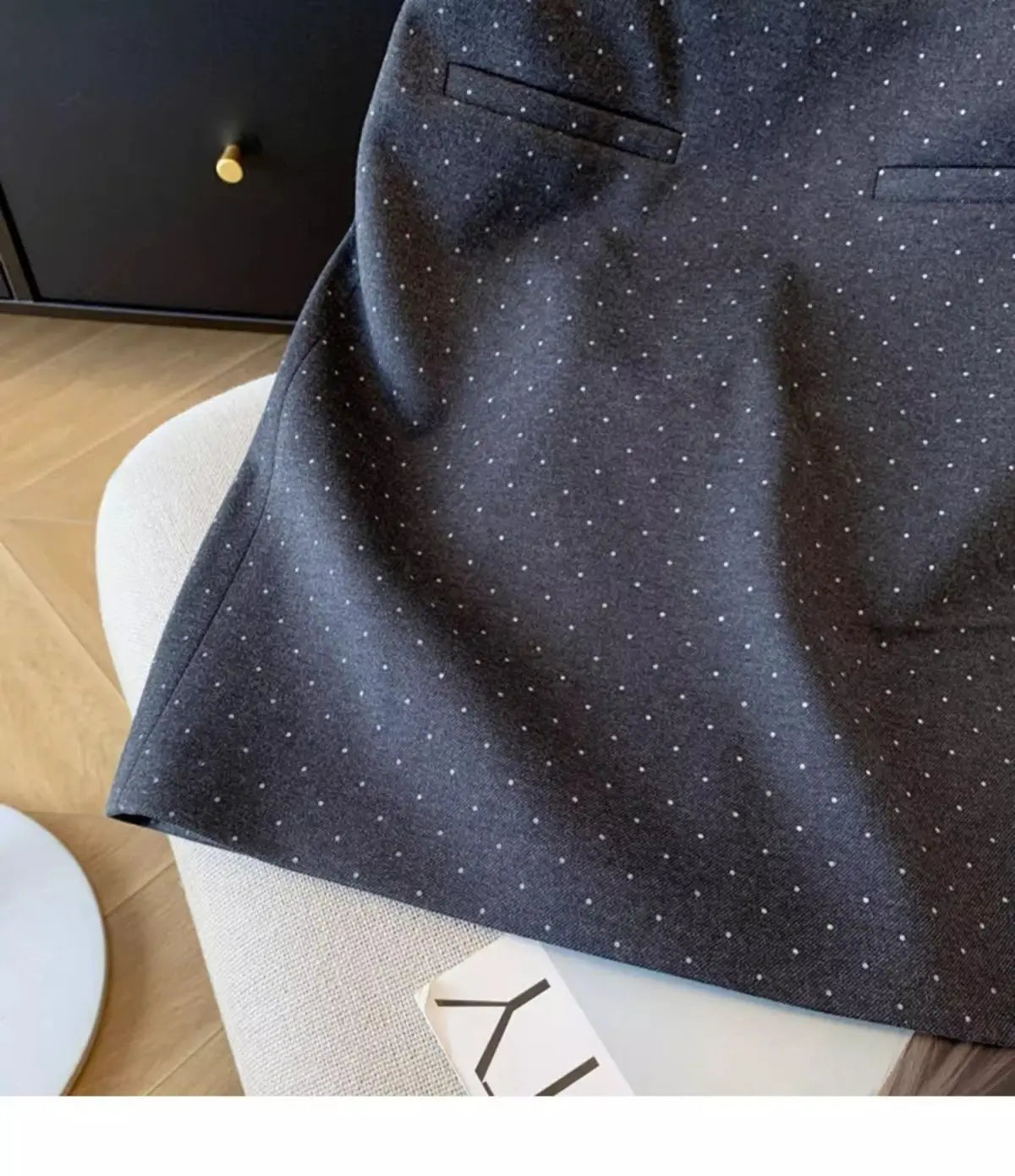 Polka Dot Print High Waist Slim Midi Skirt for Women