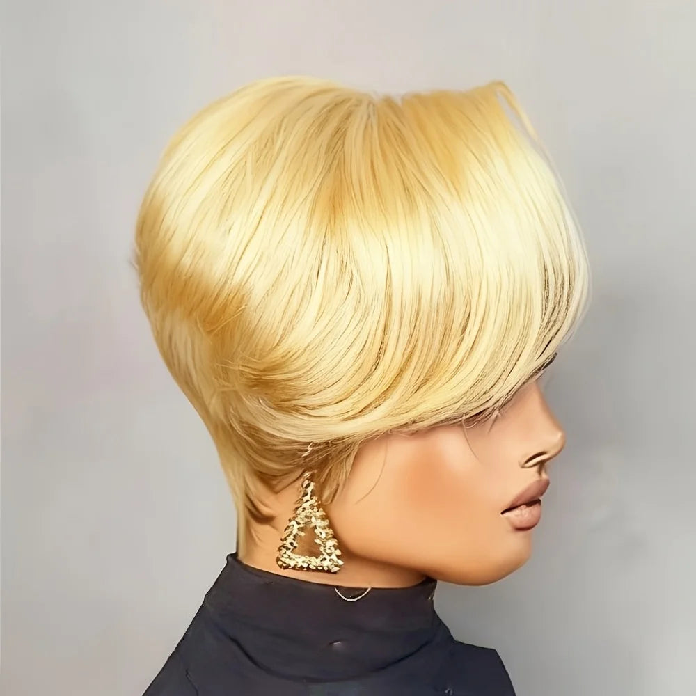Finger Wave Brazilian Human Hair Lace Front Wig for Women