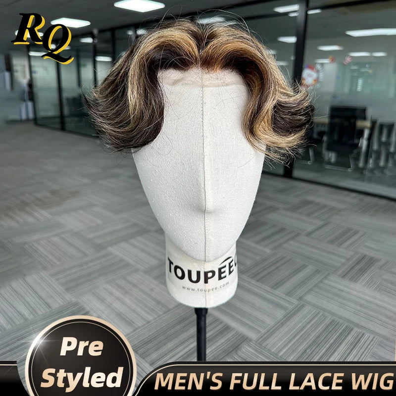 Pre Styled Wavy Full Lace Human Hair Topper For Women