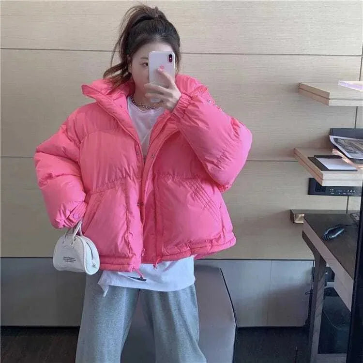 Warm Oversized Hooded Cotton Puffer Parka for Women