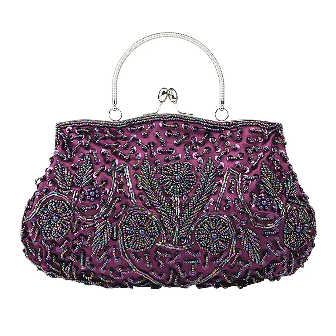 Retro Beaded Embroidered Evening Clutch Bag for Women