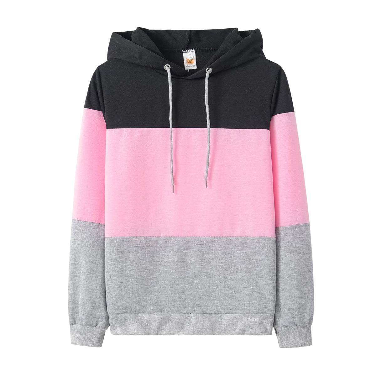 Trendy Color Block Long Sleeve Loose Fit Top for Women