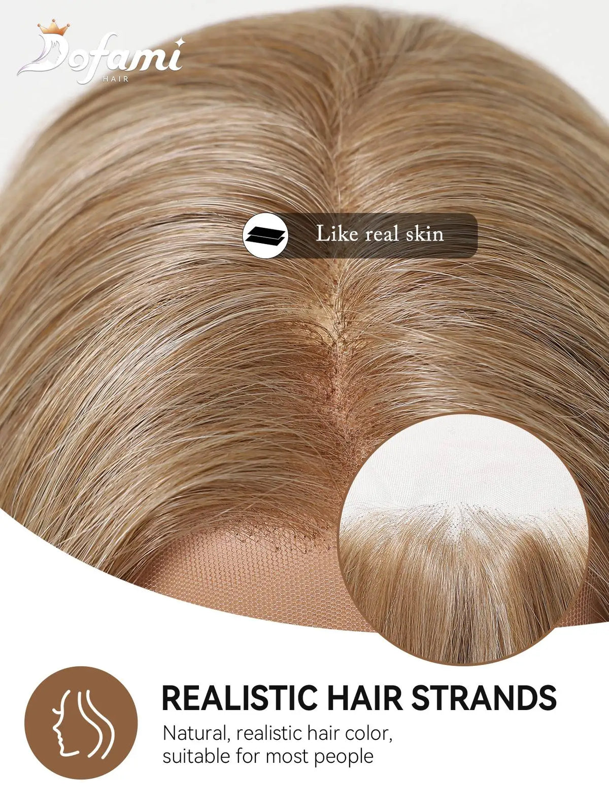 Long Layered Ash Blonde Highlight Lace Front Wig for Women