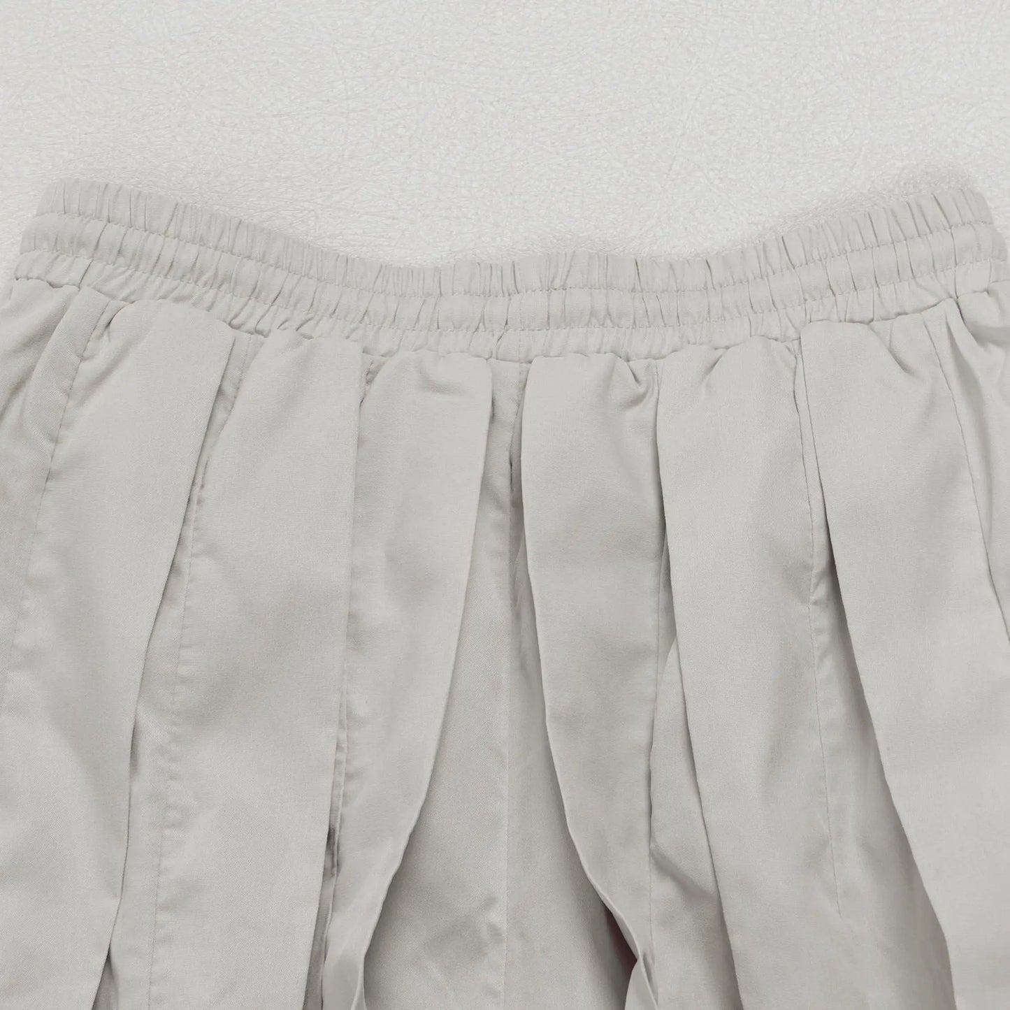 FAGADOER Casual Ruched Patchwork Lantern Sleeve Pants Women High Waist Drawstring Patchwork Pants Female Streetwear Trousers New