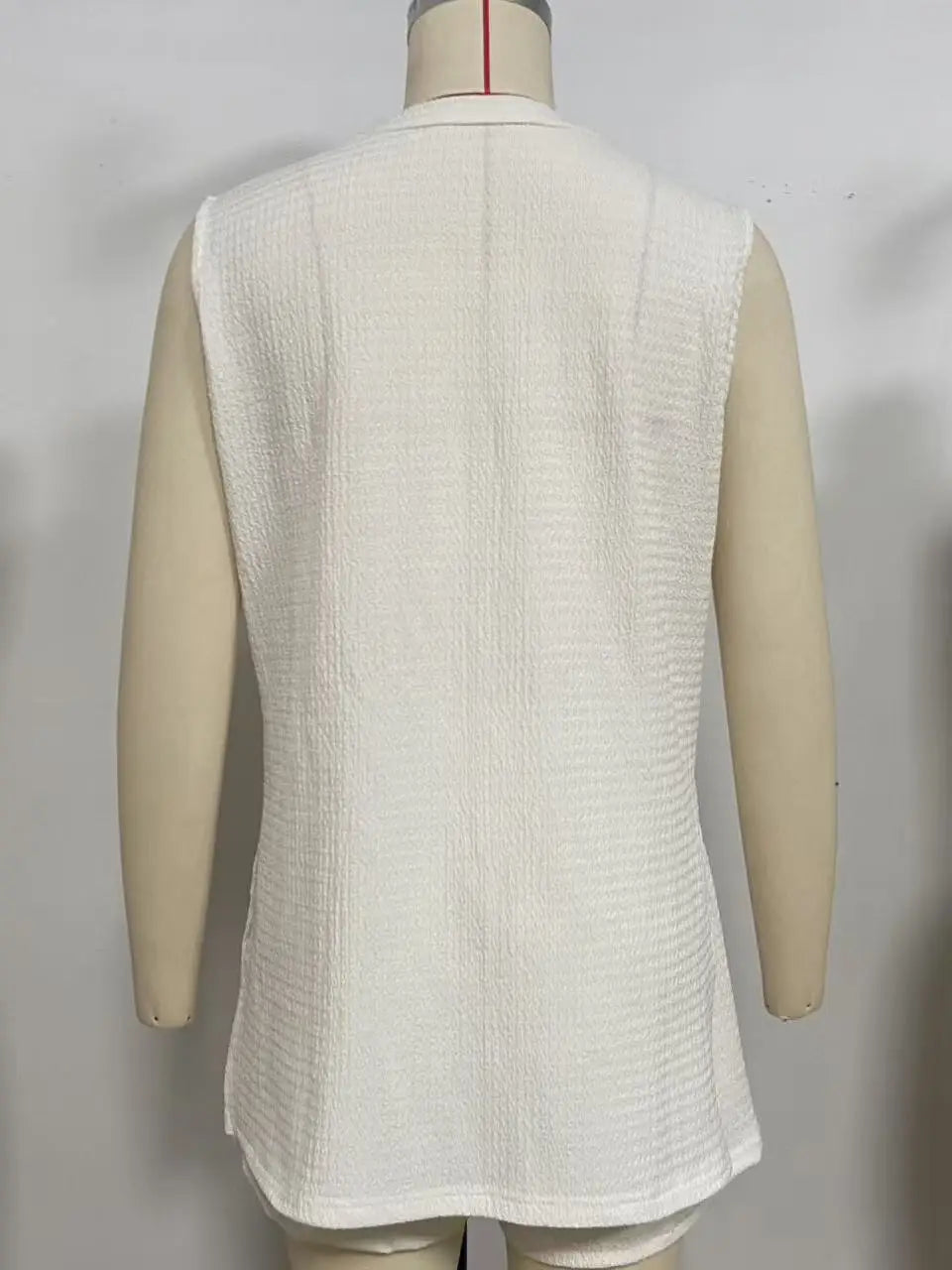 Summer Solid Sleeveless O-Neck Two Piece Set for Women