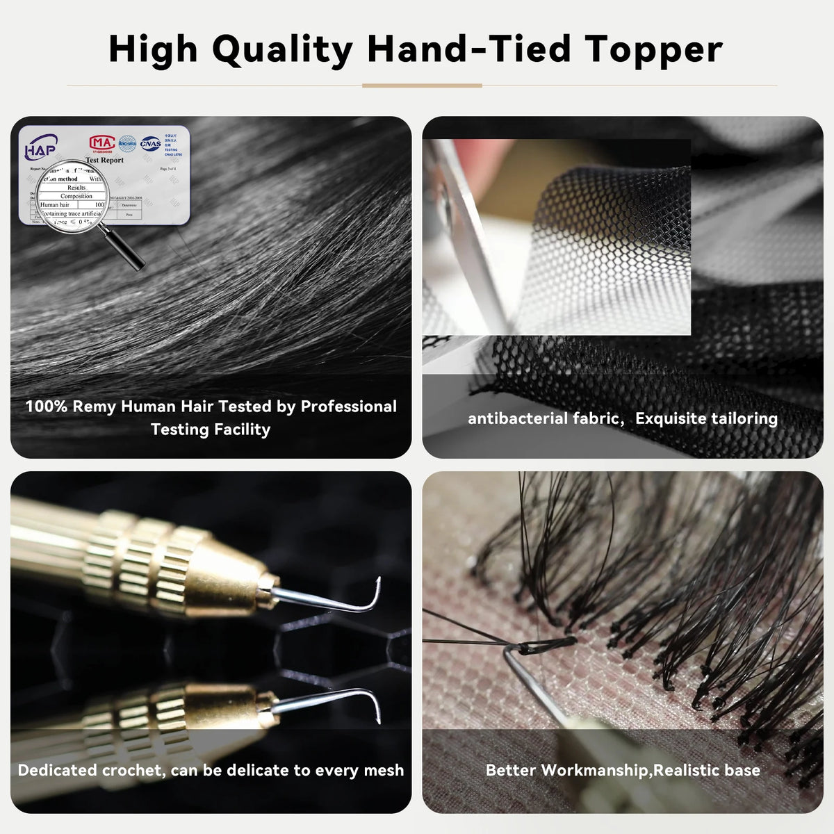 Swiss Lace Remy Human Hair Topper With Bangs For Women