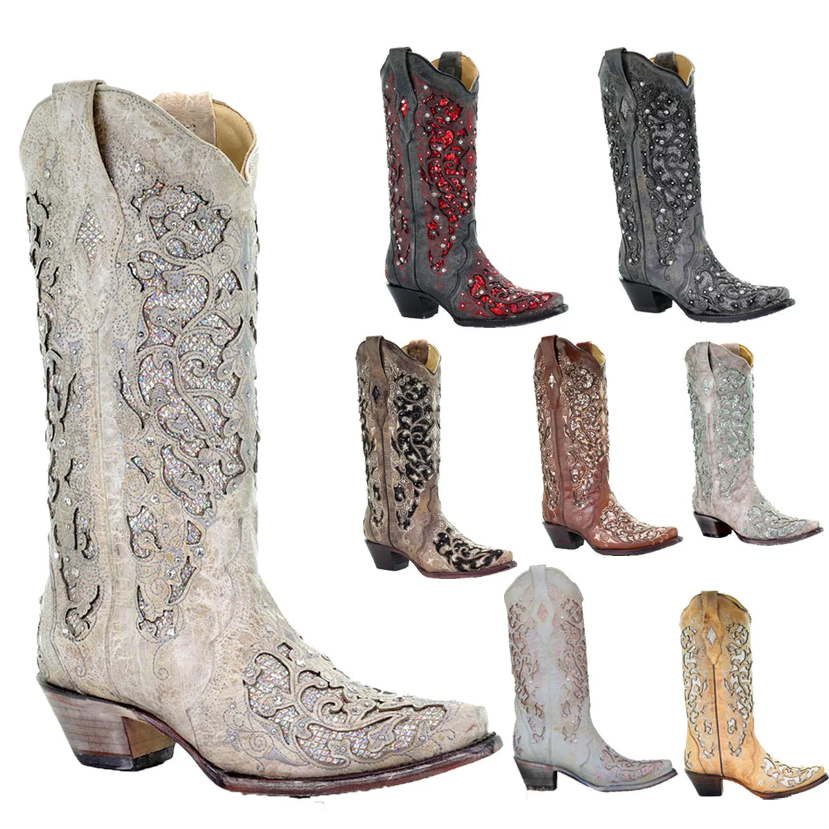 Fashionable Light Blue Suede Knee High Boots For Women