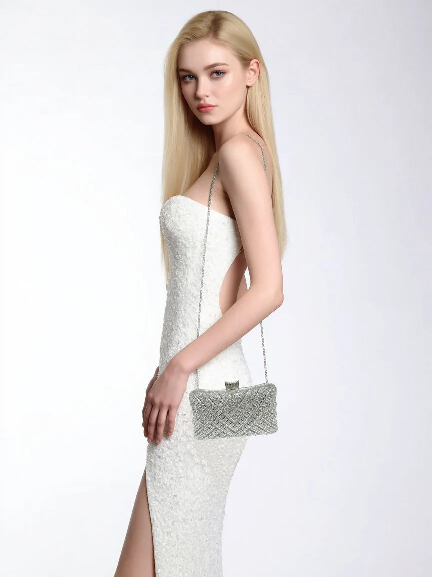 Dinner Fashion Women's Bag Luxury Brand Fashion Diamond-encrusted Women's Shoulder Bag High Quality Chain Shiny Women's Handbag