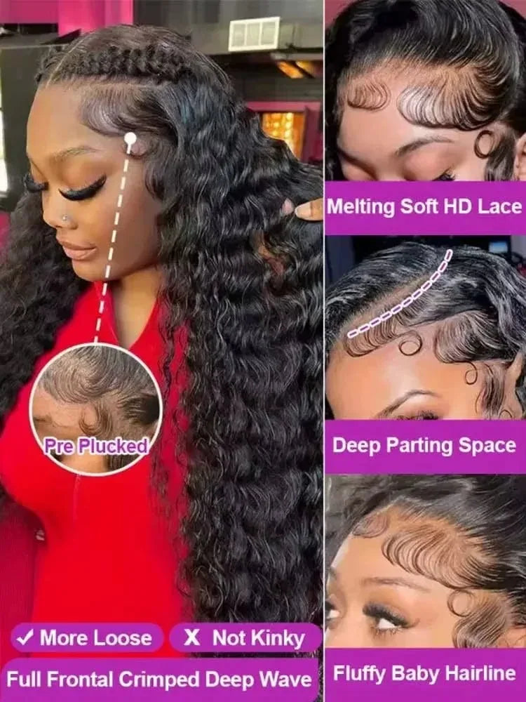 Glueless Deep Wave Human Hair Wig