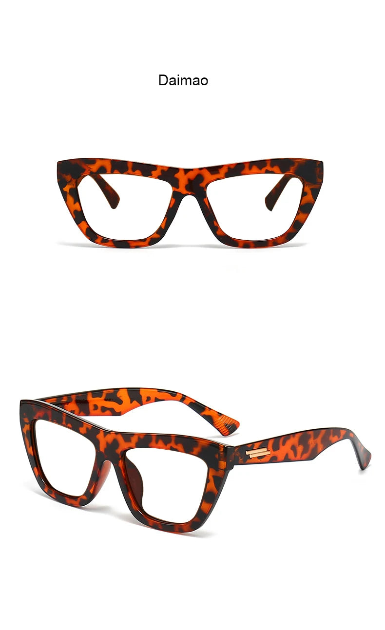Clear Green Reading Glasses With Gold Stripe Frame for Women