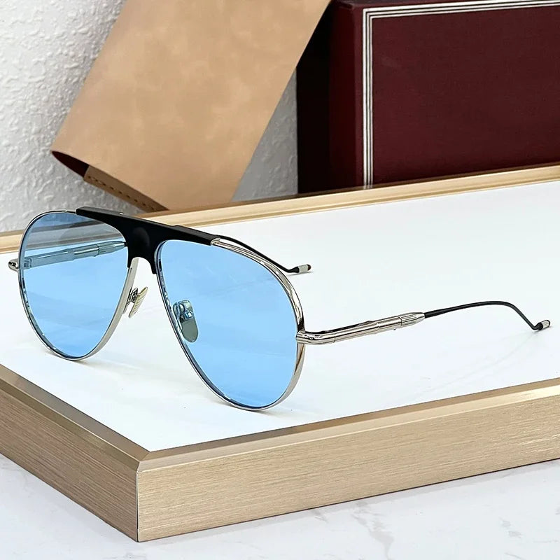 Vintage Oval Alloy Sunglasses