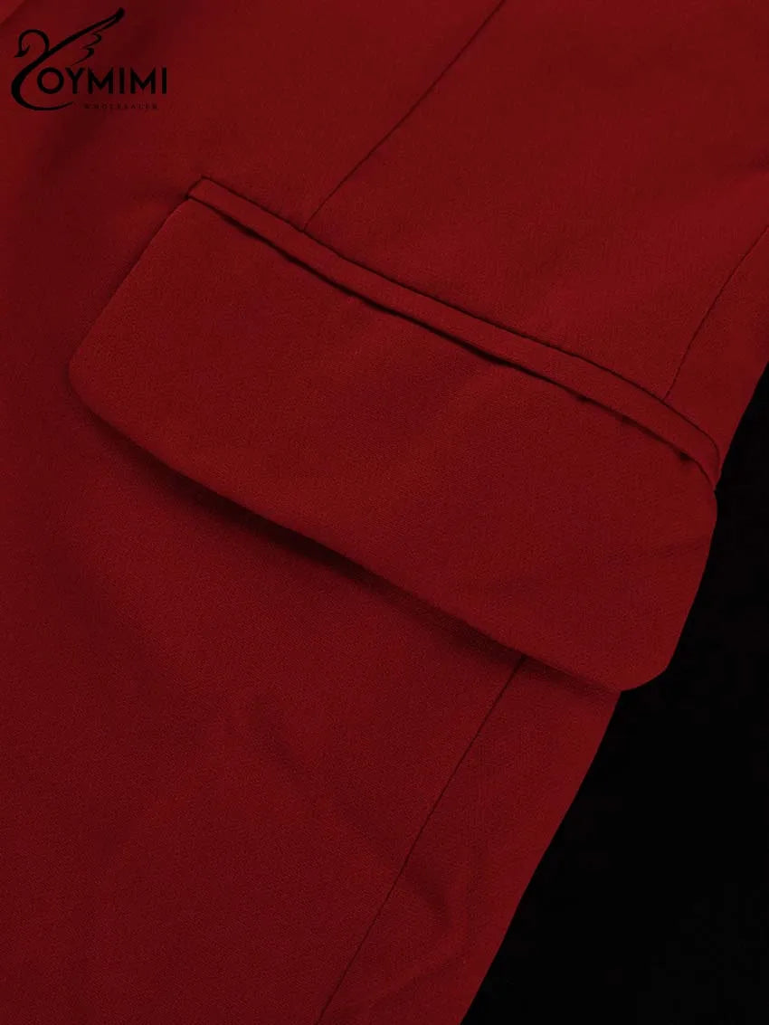Bold Red Pockets Two Piece Set