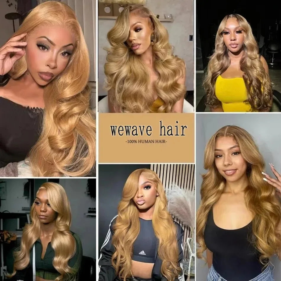 Bright Red Body Wave Heat Resistant Lace Front Wig for Women