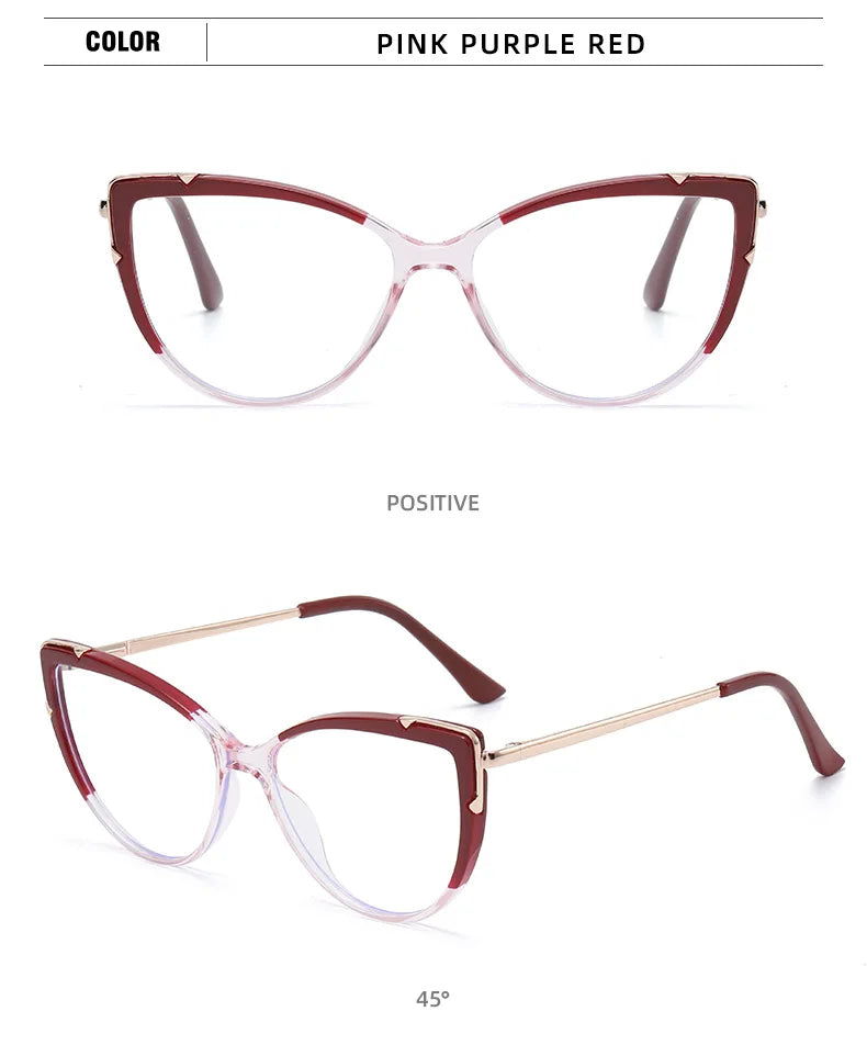 Cat Eye Fashion Blue Light Reading Glasses for Women