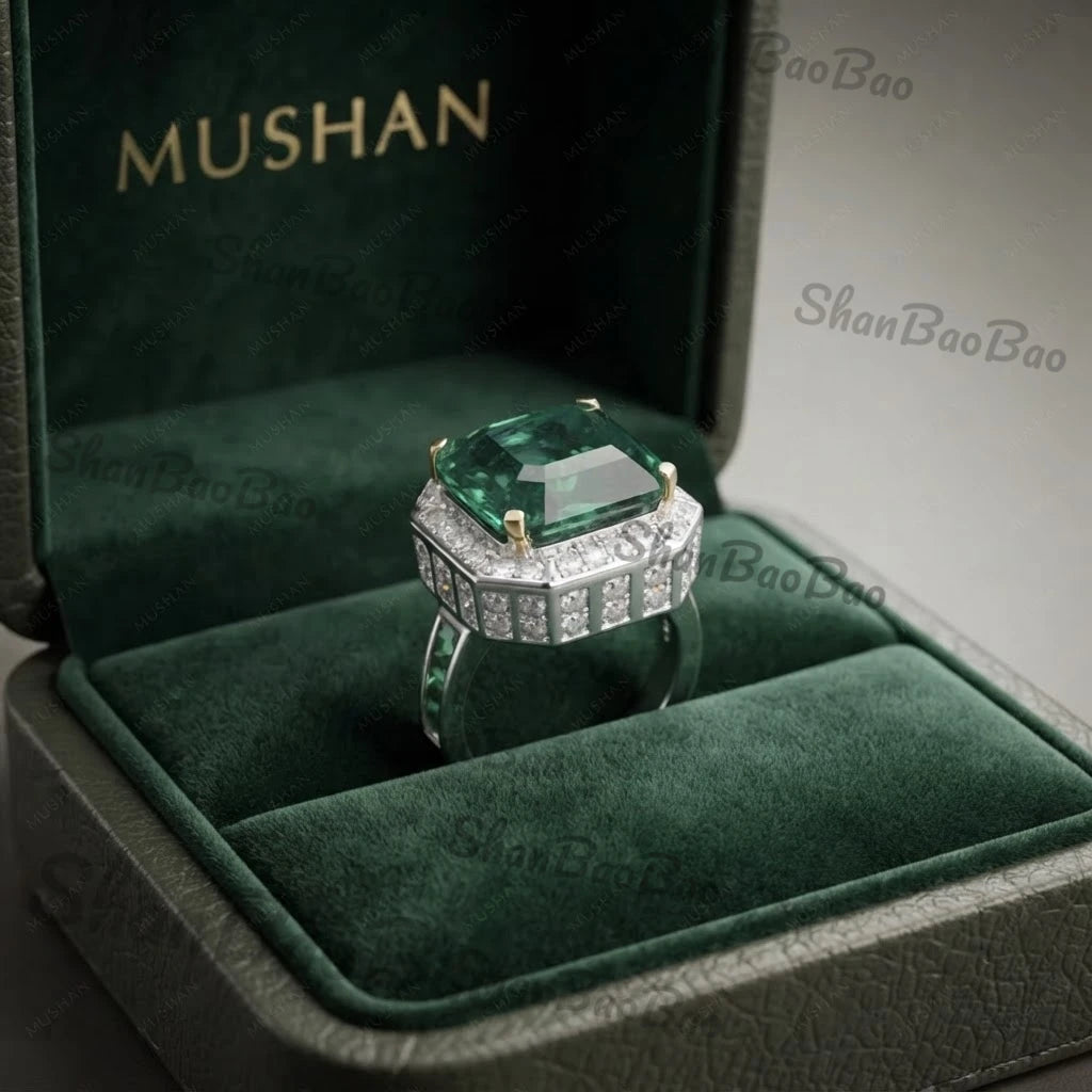 Green Gemstone Sterling Silver Ring