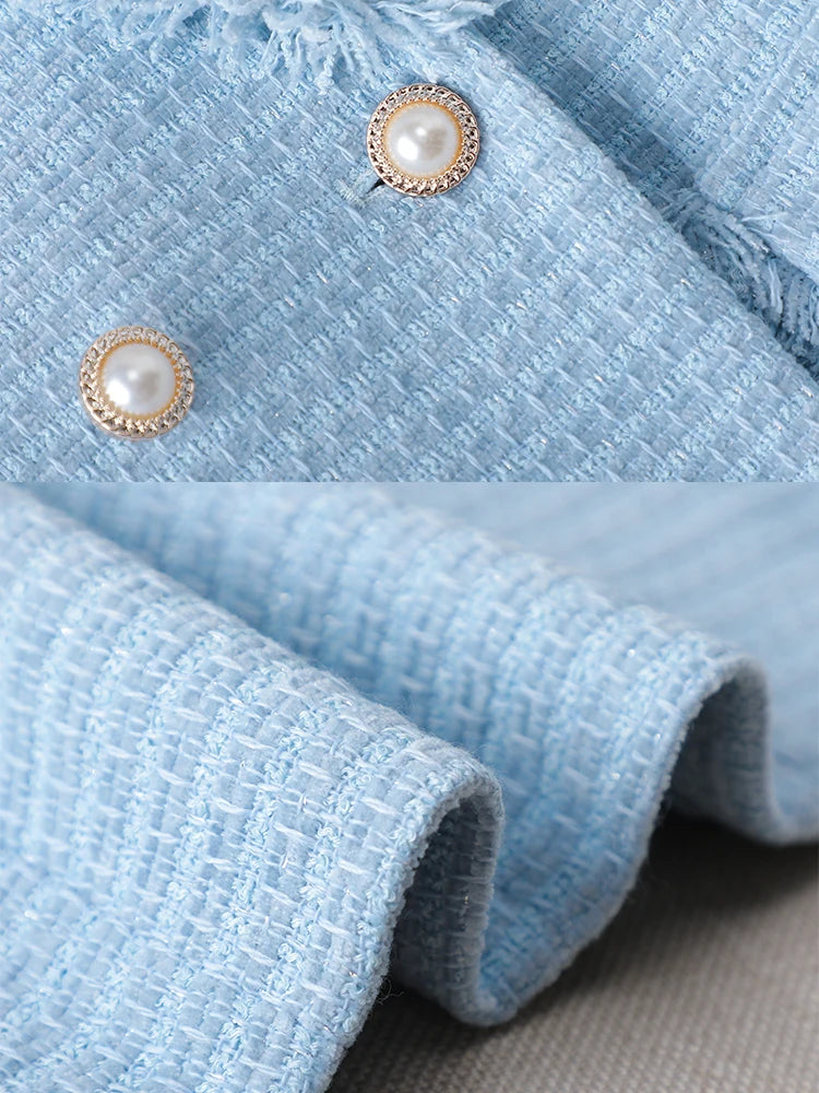 Autumn Winter Outwear Casual Blazer Women Ladies Jacket Pink White Blue Female Slim Long Sleeve Single Breasted Coat