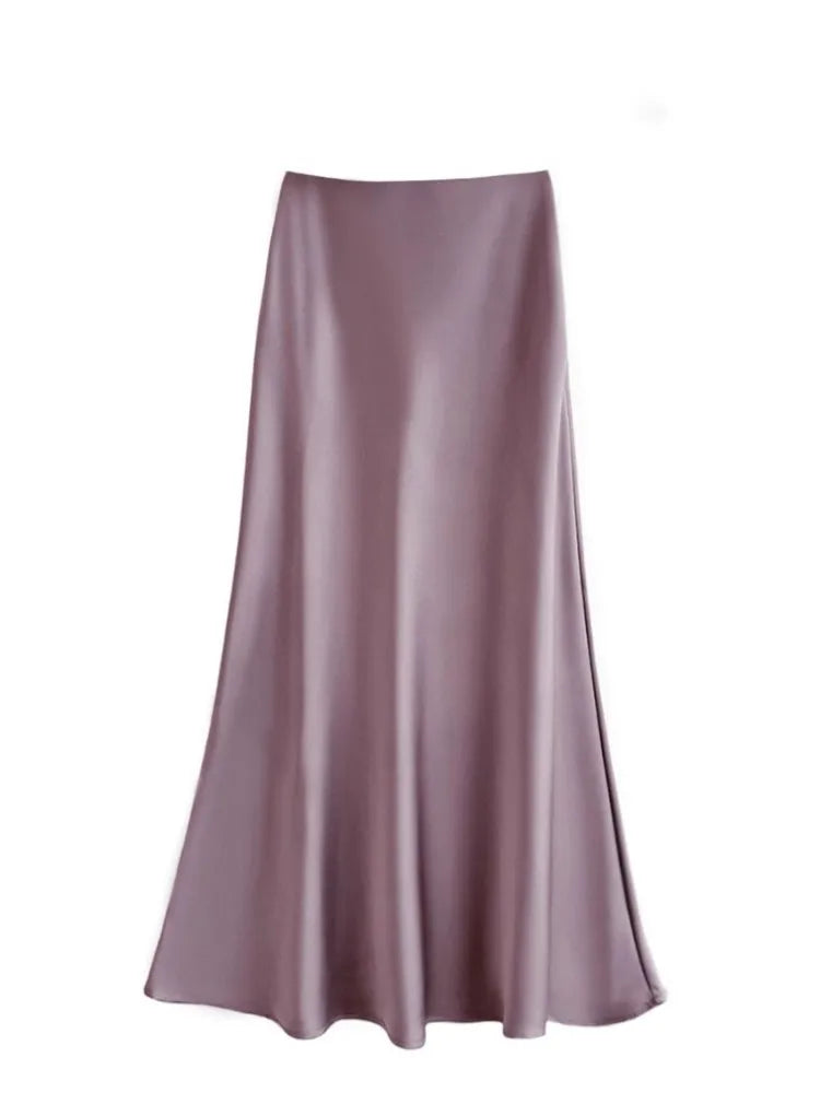 Chic Solid Color High-Waisted Fishtail Skirt for Women