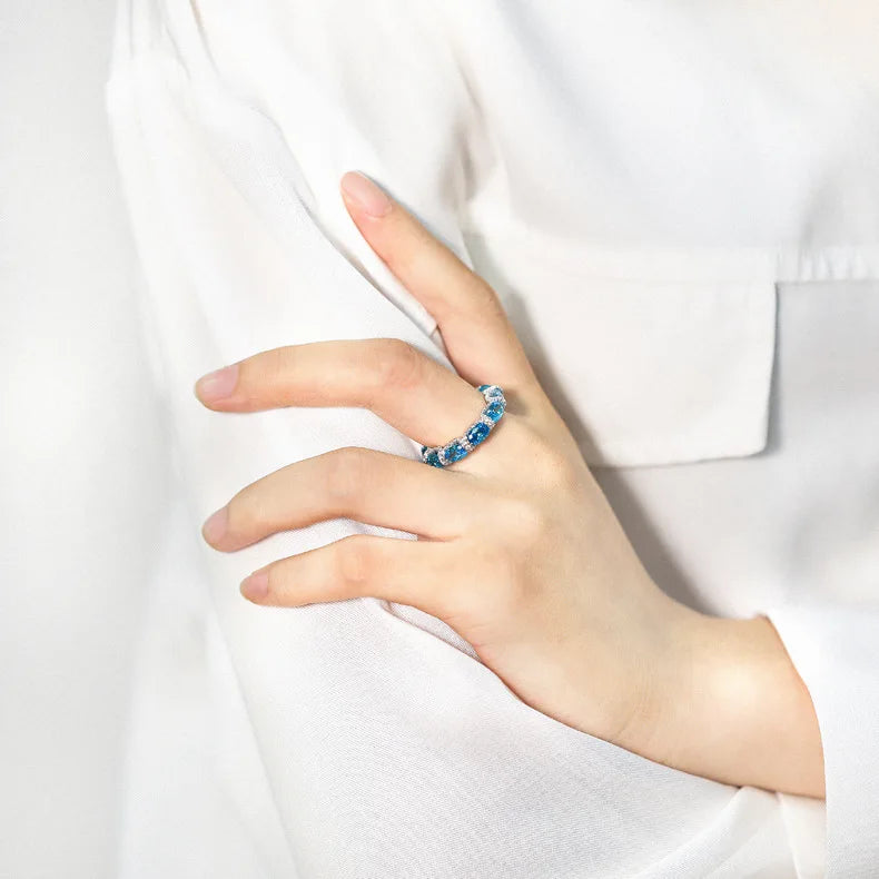 Turquoise Sterling Silver Wedding Band