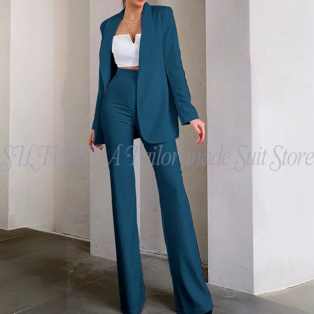 Classic Sophisticated Single Breasted Pants Set for Women