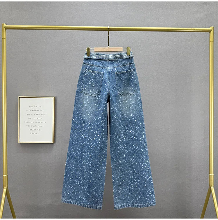 High Waist Straight Wide Leg Jeans