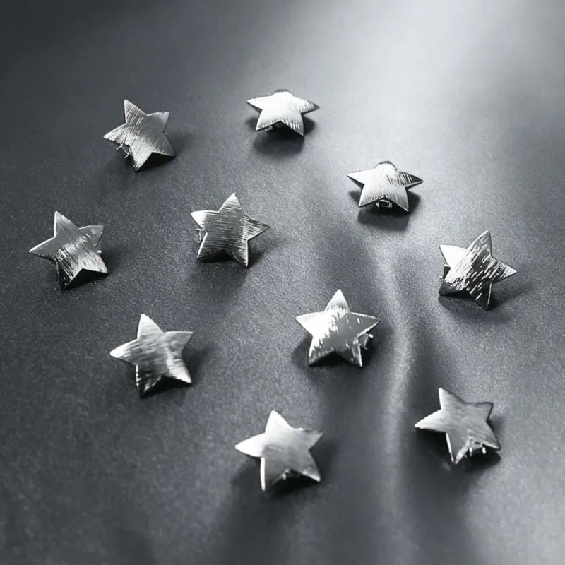 Textured Gold Star Hair Clips