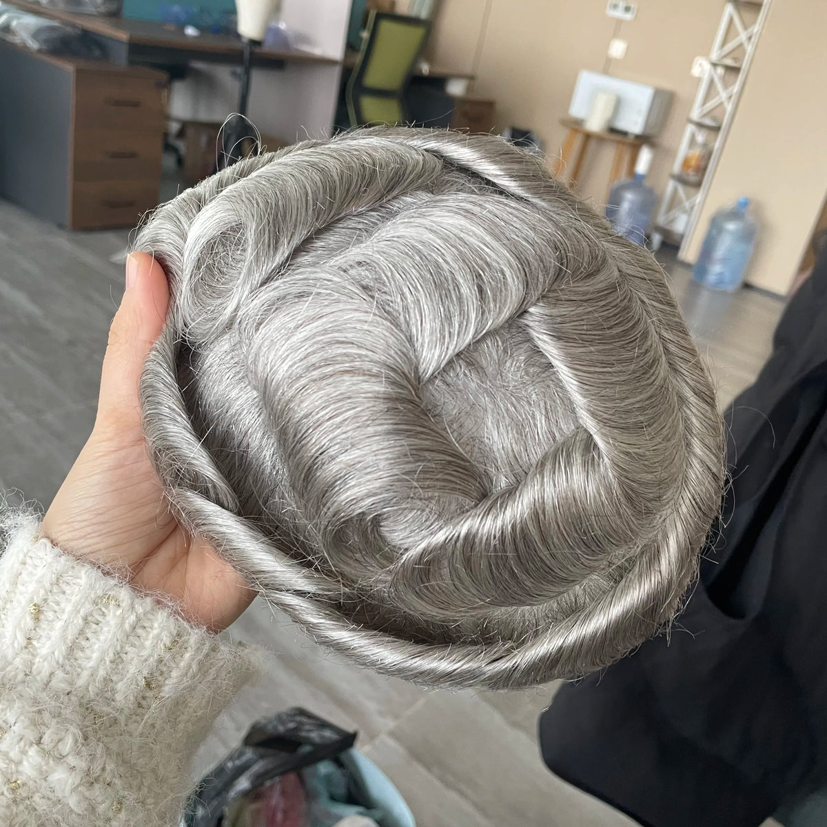Undetectable Thin Skin Human Hair Toupee for Women