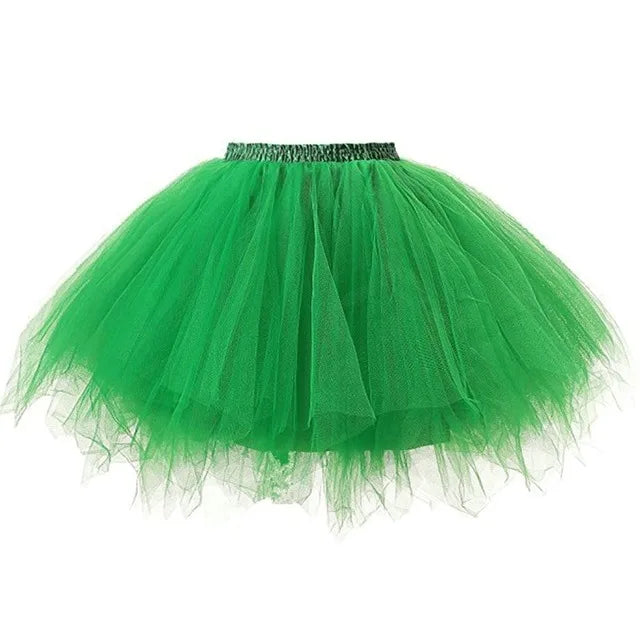 Vintage Lace Tulle Tutu Petticoat Skirt for Women