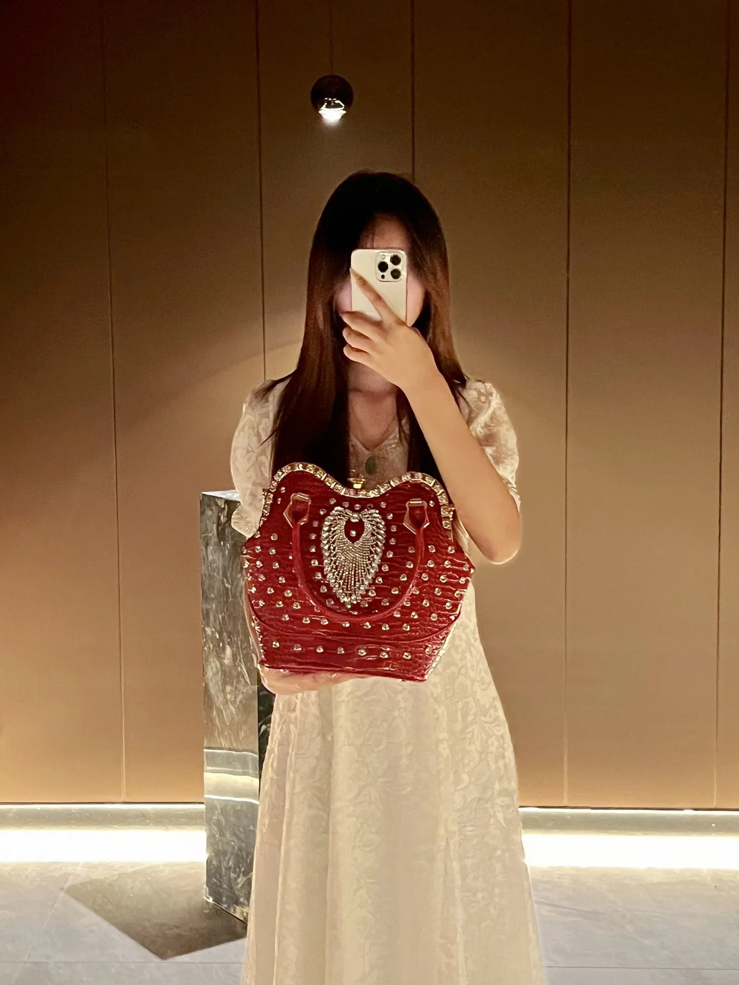 New Women's Dinner Bag with Diamonds Shiny Dinner Party Handbag Luxury Brand Diamond-encrusted Fashionable Women's Shoulder Bag