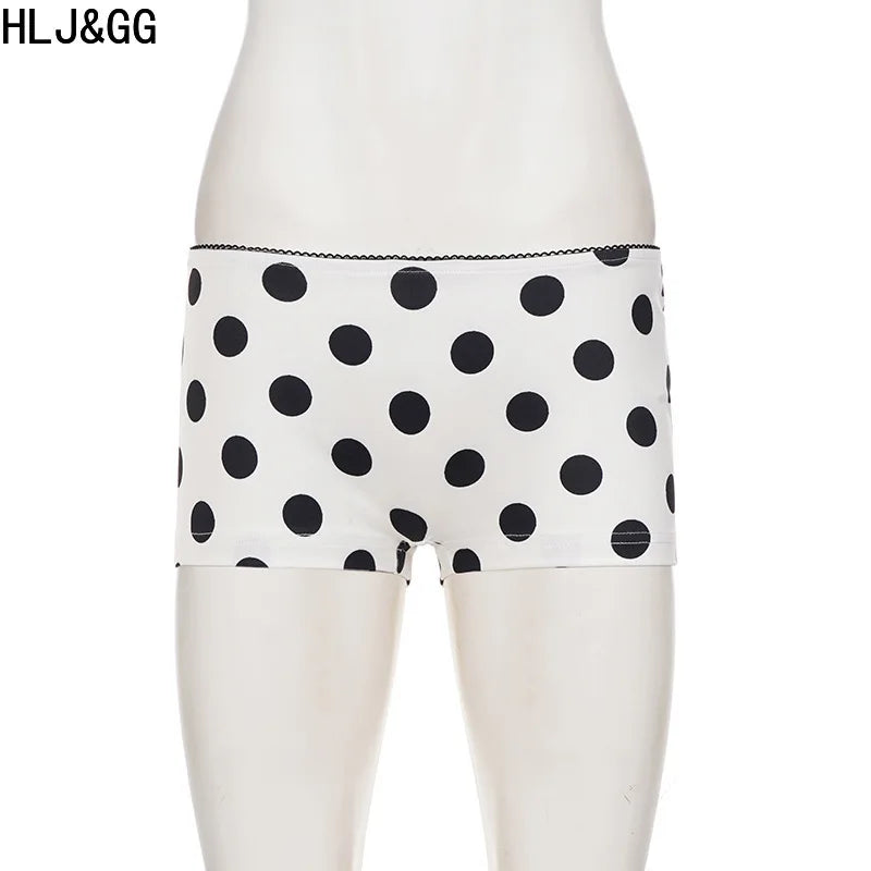 Mesh Letter Print See Through Polka Dot Two Piece Set for Women