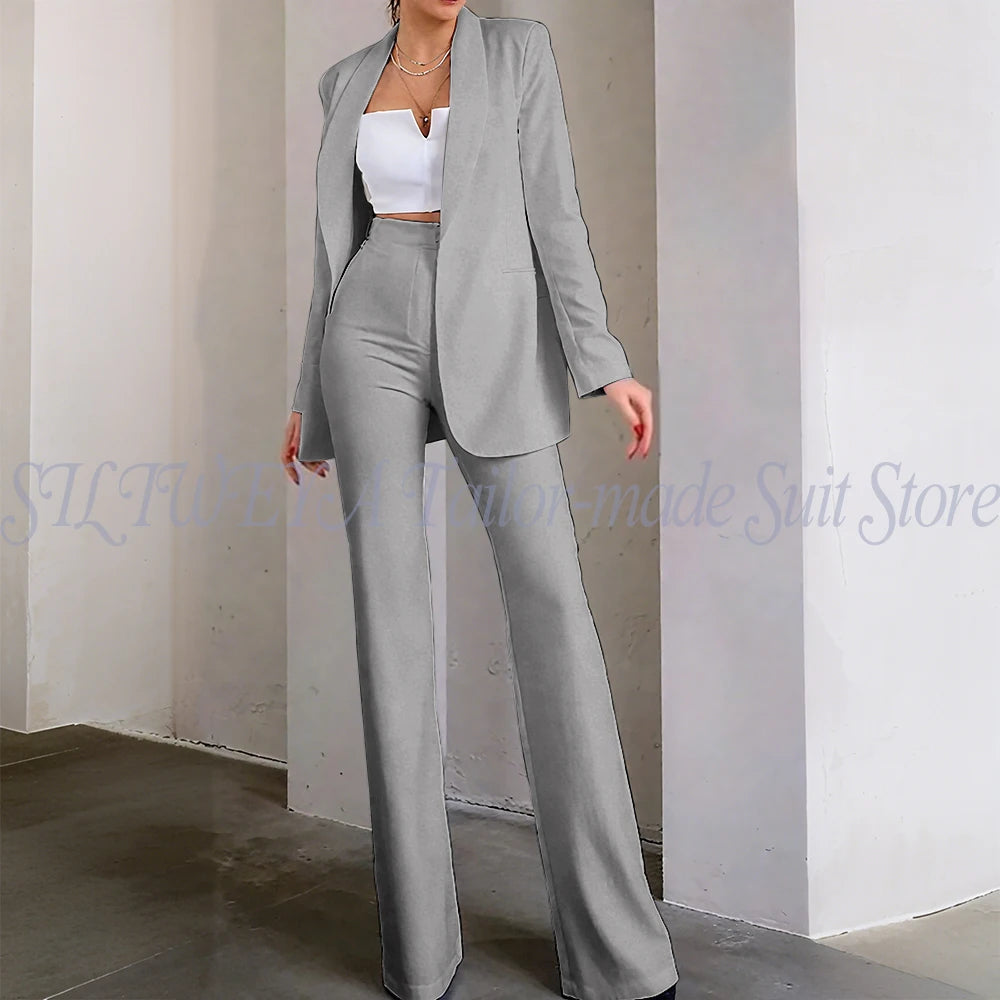 Classic Sophisticated Single Breasted Pants Set for Women