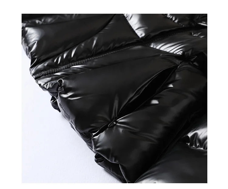Glossy Hooded Down Jacket