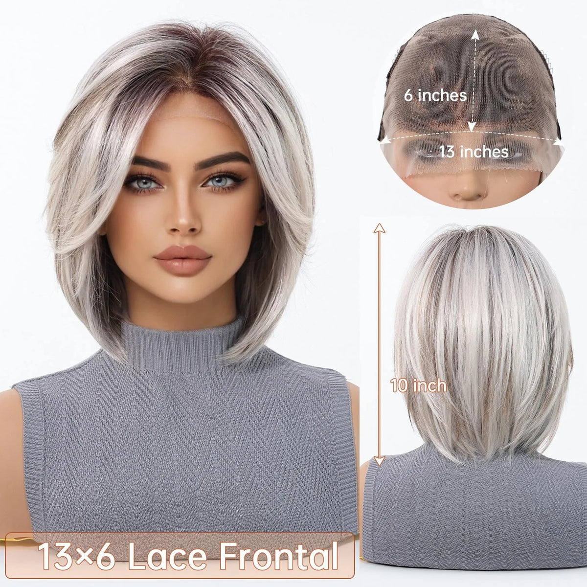 Fashion Glueless Ombre Lace Front Synthetic Wig for Women