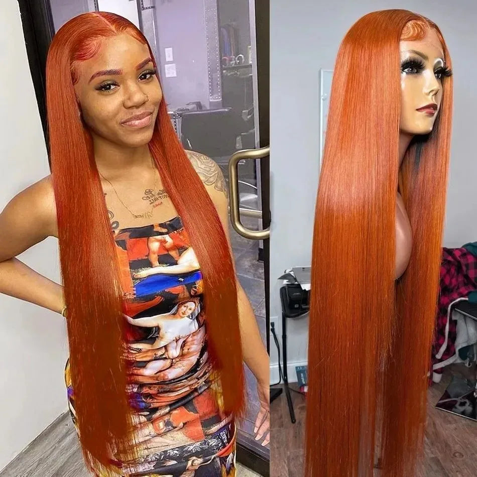 Grey Straight Lace Front Wig With Preplucked Hair for Women