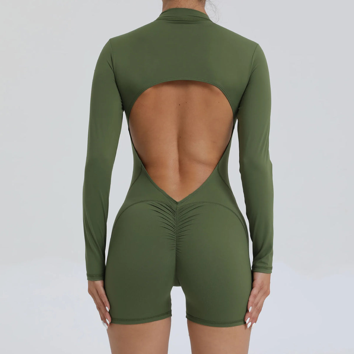 Moisture-Wicking Front Zip Jumpsuit