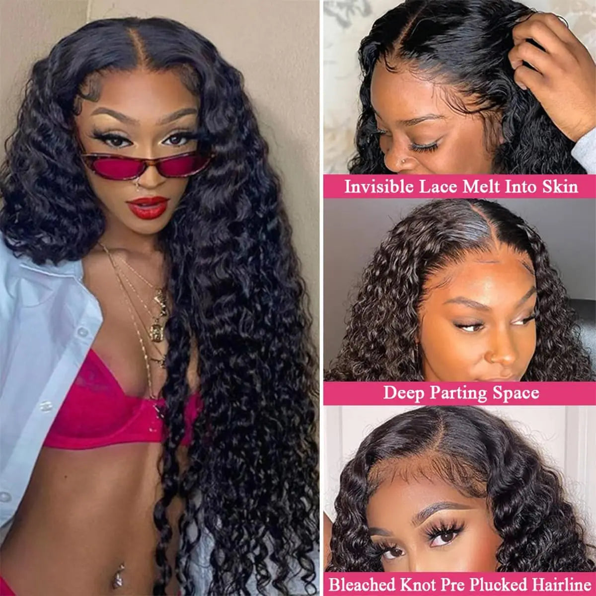 Long Jerry Curly Lace Front Human Hair Wig for Women