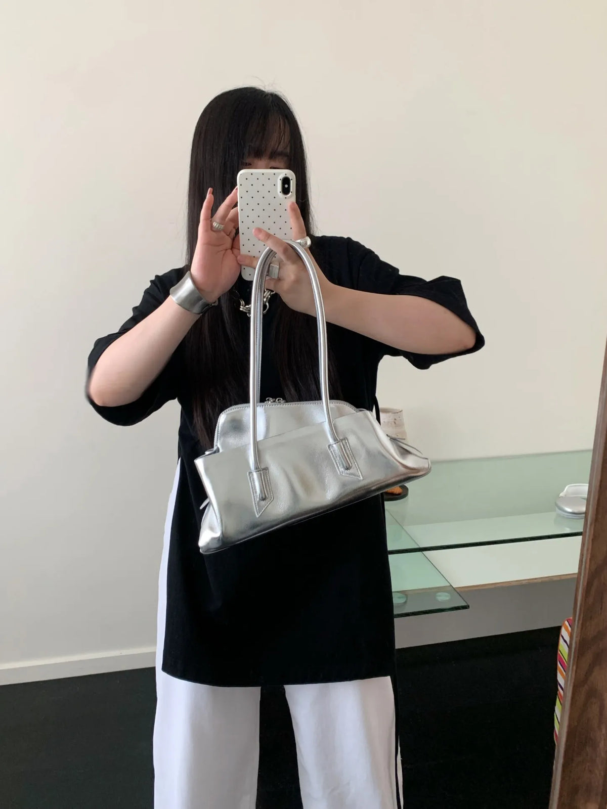 Retro Crocodile Pattern Large Capacity Tote Bag Design Women's Pleated  Leather Shoulder Bag Female Daily Commuter Bag 2025