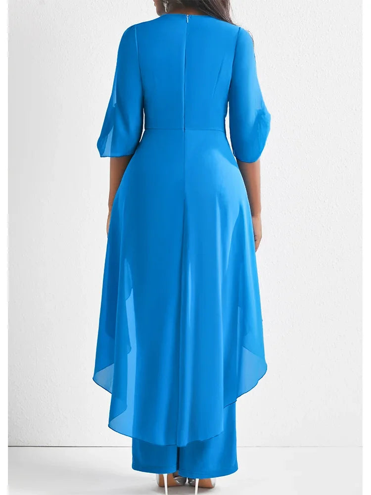 Plus Size Two-Piece Evening Gown Set
