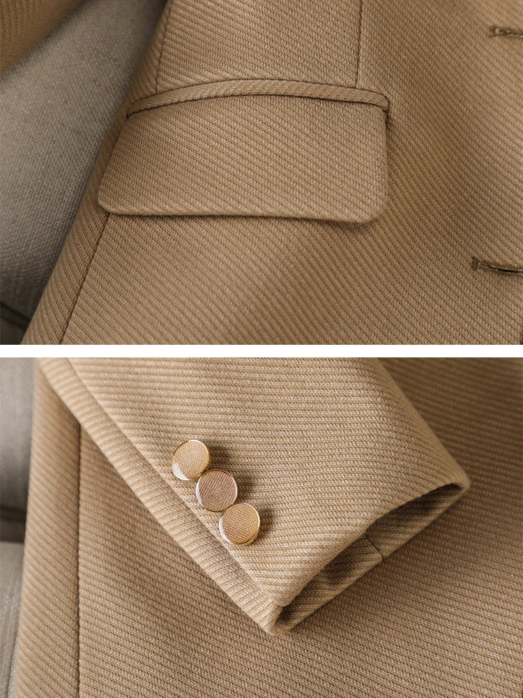 Fashion Ladies Blazer Women Green Black Khaki Long Sleeve Female Business Work Wear Slim Formal Jacket For Autumn Winter