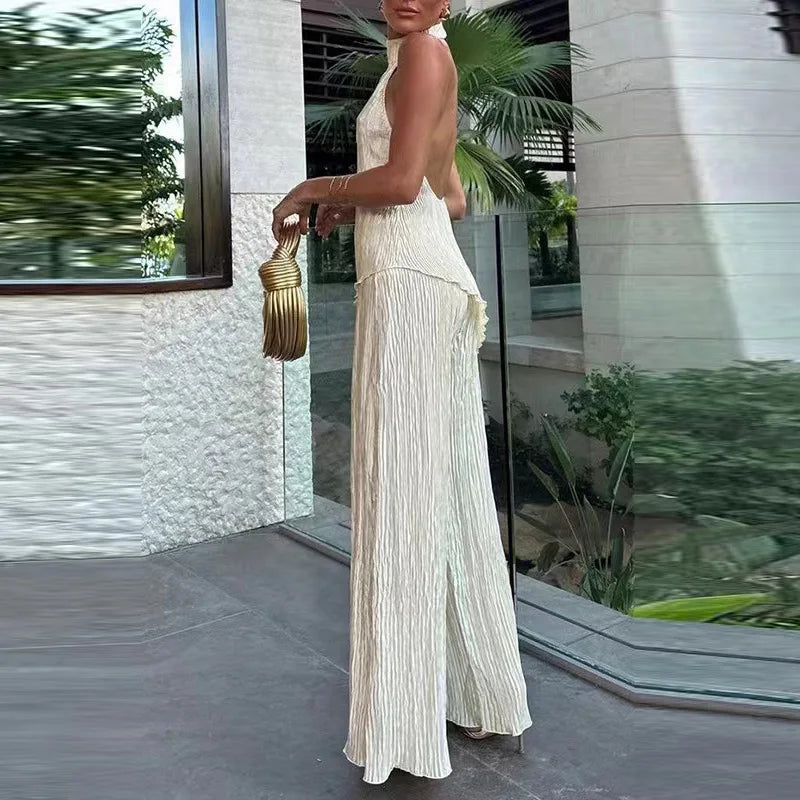 Halter Backless + Two-Piece Set