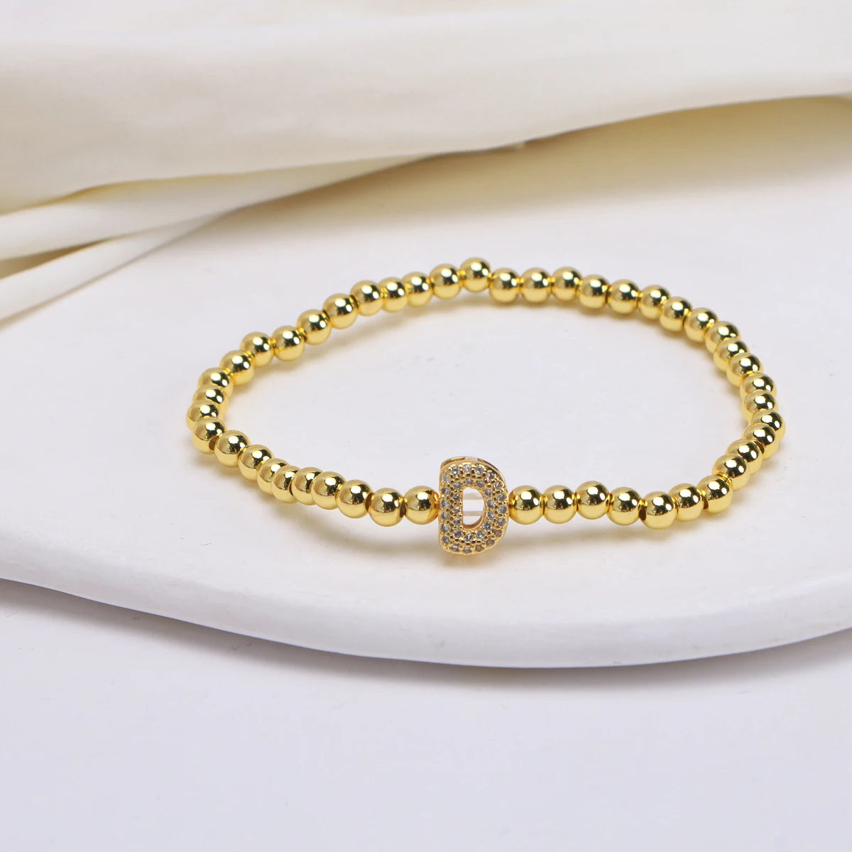 Zircon Initial Charm Bracelet